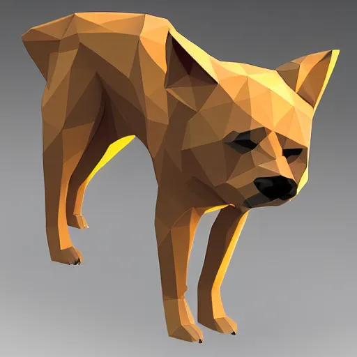 Image similar to low poly dog