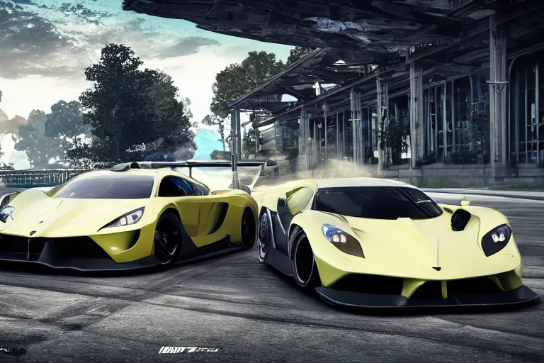 Image similar to photo wallpaper sport car gran turismo 7 forza horizon need for speed fast and furious 5 unreal engine supercar hypercar game concept car octane render, 4 khd 2 0 2 2 3 d cgi rtx style chrome reflexion global illumination ray tracing hdr arstation pixar and disney unreal