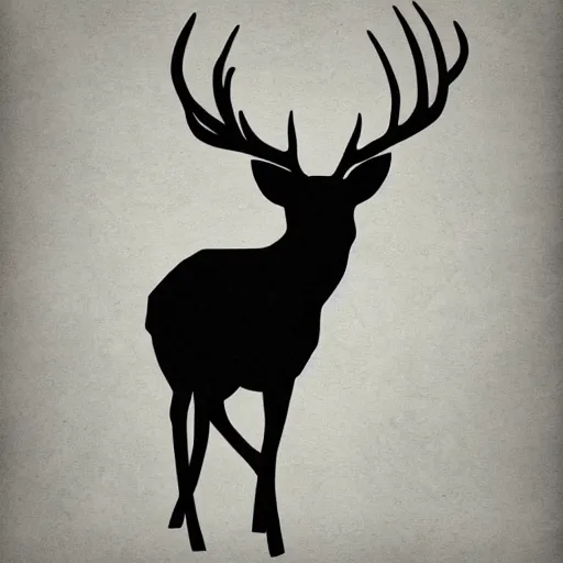 Image similar to negative space, deer, silhouette of a forest