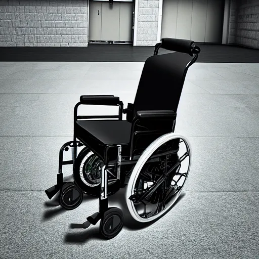 Image similar to inspirational upstanding wheelchair, beautiful octane lighting, hyper realistic, photo realistic