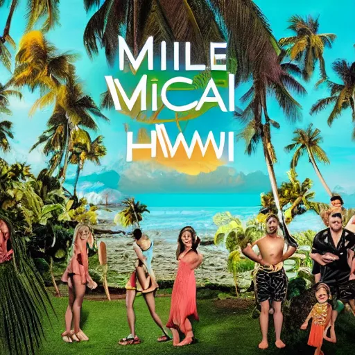 Prompt: miracle musical Hawaii part ii album cover