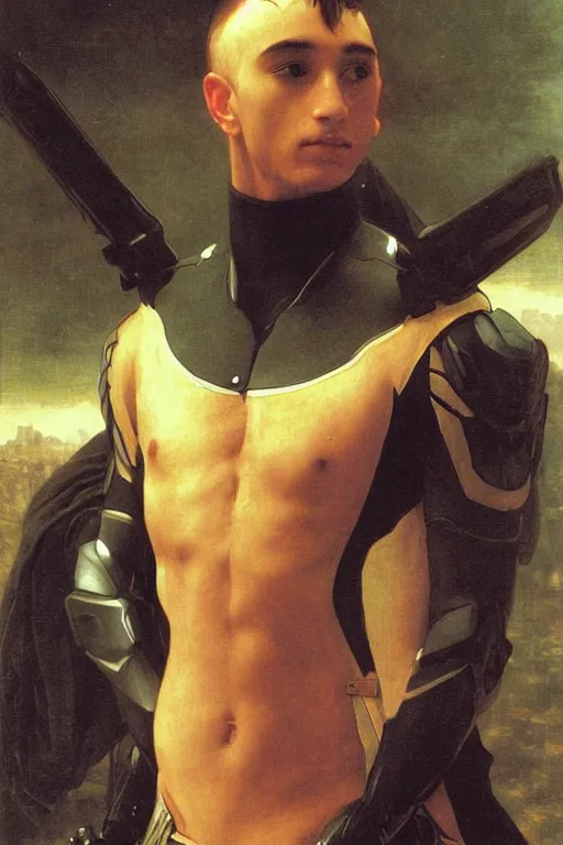 Image similar to portrait of a kamen rider rx, majestic, solemn, by bouguereau