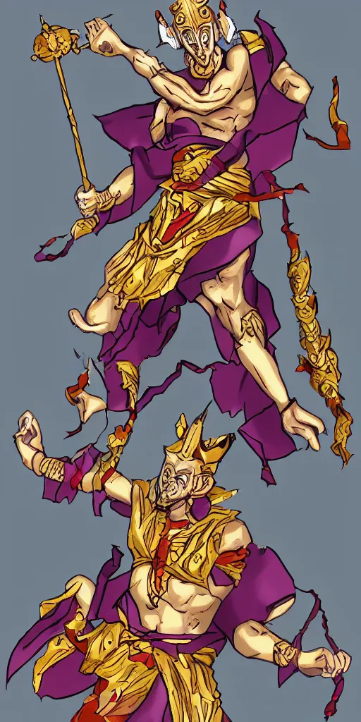 Image similar to an original greek god of destruction in the style of yangtian li