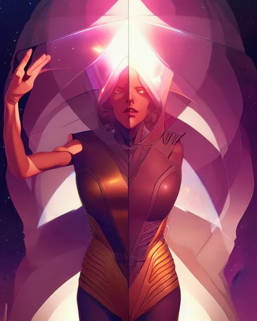 Image similar to artgerm, joshua middleton comic cover art, space castle, science fiction, chiral lighting