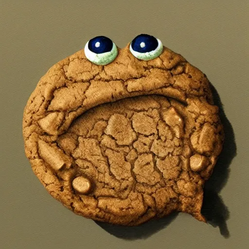 Prompt: Realistic version of the cookie monster