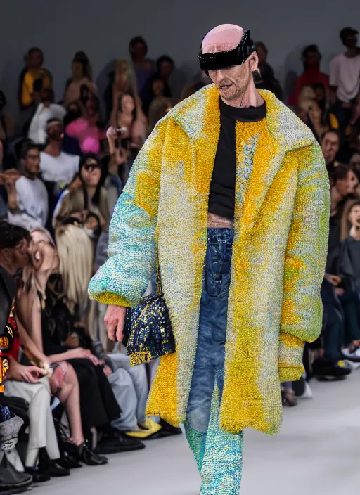 Image similar to hyperrealistic and heavy detailed balenciaga runway show of rick and morty , Leica SL2 50mm, vivid color, high quality, high textured, real life