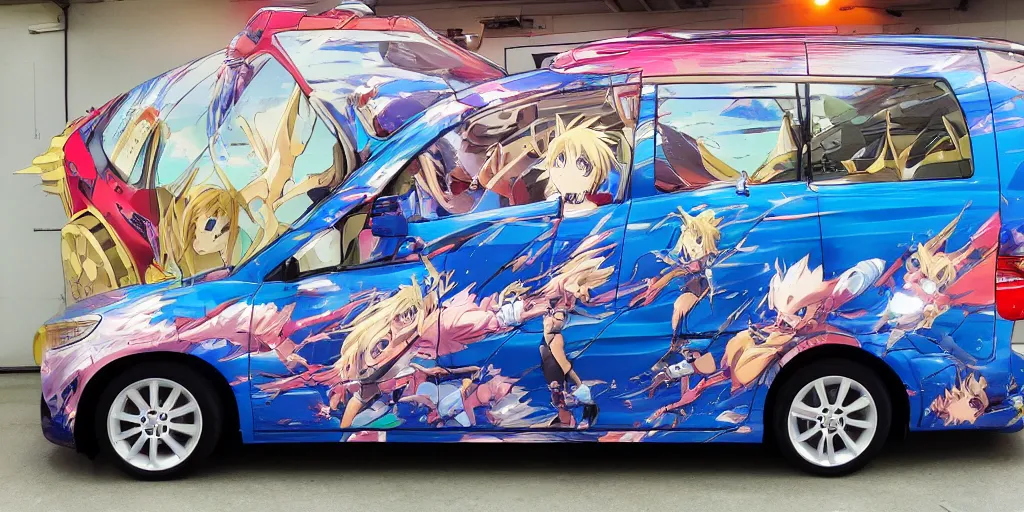 Prompt: anime car wrap