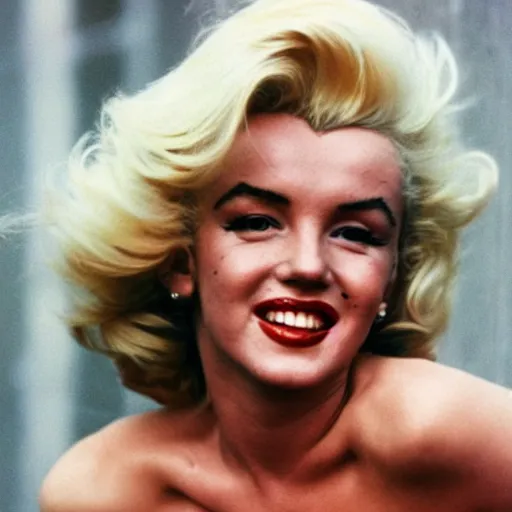 Prompt: Marilyn Monroe as a 1980s young woman