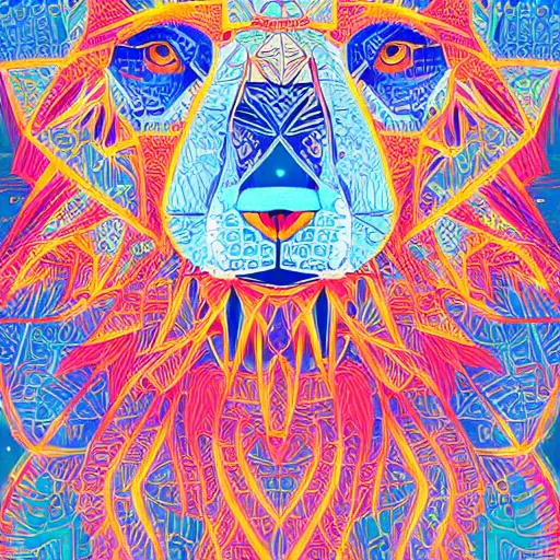 Image similar to blue paper + an intricate polar bear depiction + elaborate red illustration, very detailed, deviantart, 8 k vertical wallpaper, tropical, colorful, airy, anime illustration, anime nature