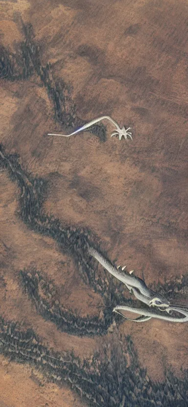 Image similar to aerial photo of dragon, side shot, by shunji dodo, 8 k resolution, high quality