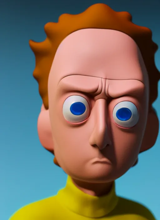 Image similar to morty smith from rick and morty closeup photograph dslr photorealistic, studio lighting, ektachrome, detailed, intricate, face detail