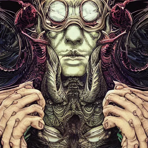 Prompt: portrait of innsmouth dweller, symmetrical, by yoichi hatakenaka, masamune shirow, josan gonzales and dan mumford, ayami kojima, takato yamamoto, barclay shaw, karol bak, yukito kishiro