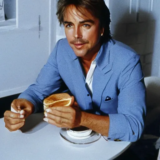 Image similar to don johnson on toast