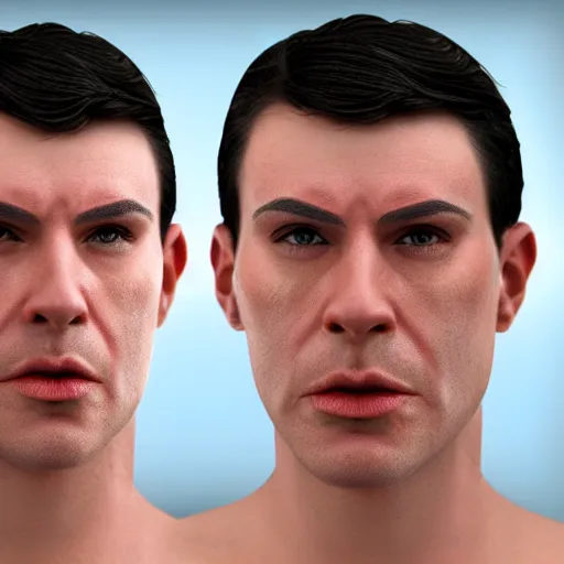 Image similar to a male human face, uncanny valley, disturbing, weird,