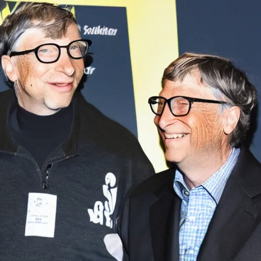 Image similar to bill gates wearing the latest hip hop fashion, award winning photography