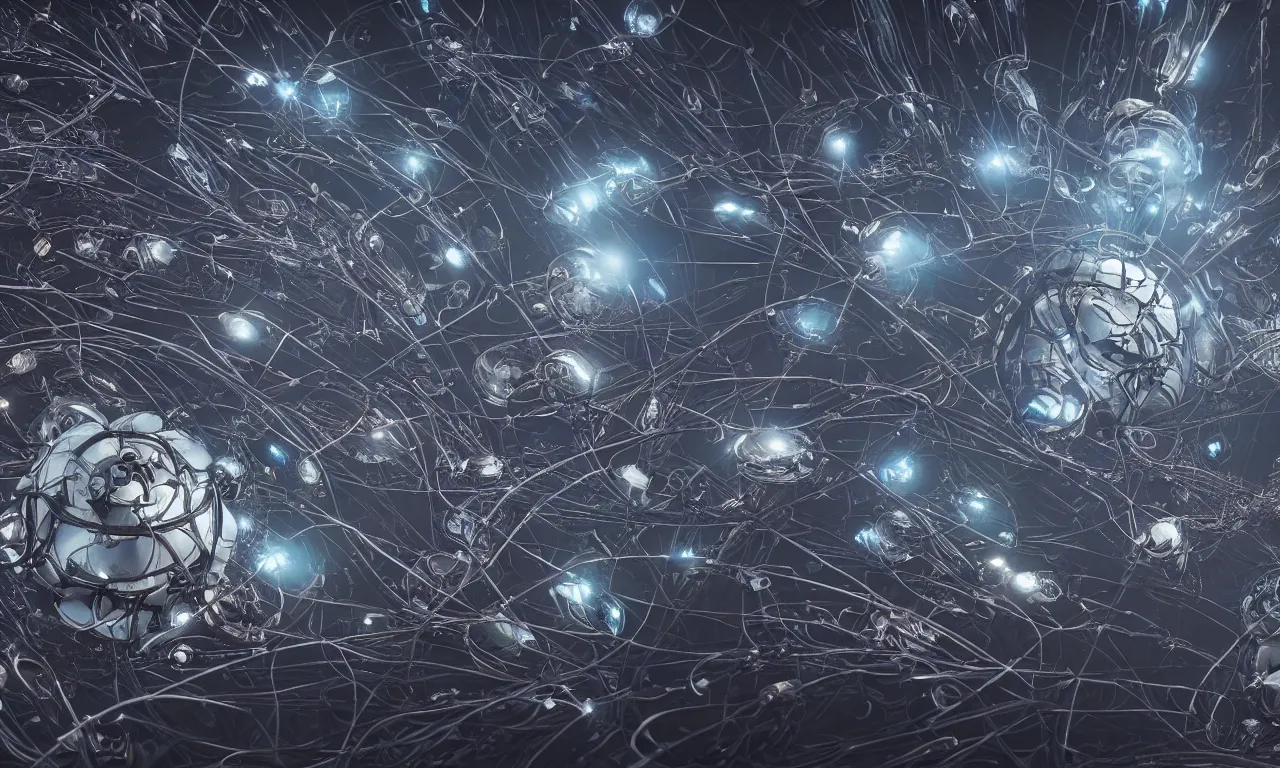 Image similar to A neurological network spanning across the galaxy, nerve nodes, realistic 4k octane beautifully detailed render, 4k post-processing, highly detailed, intricate complexity, epic composition, magical atmosphere, cinematic lighting, masterpiece, ultra hd