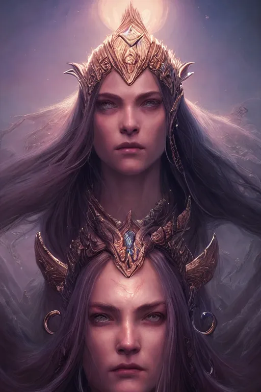 Prompt: goddess of the elden ring twilight, highly detailed, digital painting, artstation, hyperrealistic, hyperdetailed, concept art, smooth, sharp focus, illustration, unreal engine 5, 8 k, art by artgerm and greg rutkowski, laura sava and edgar maxence