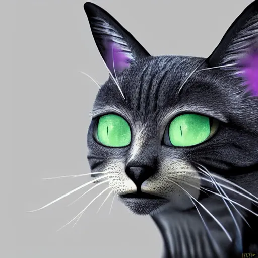 Image similar to realistic alien cat