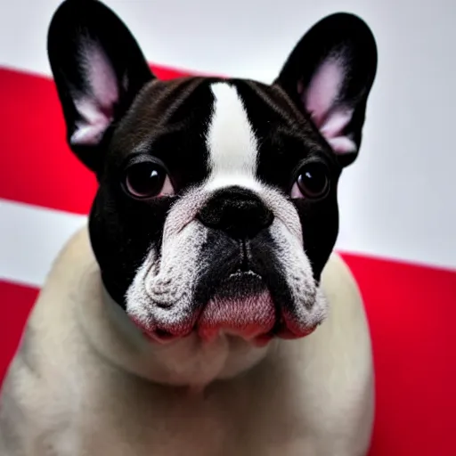 Prompt: a french bulldog spy