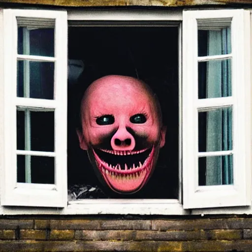 Image similar to nightmare fuel peering through your window, photo