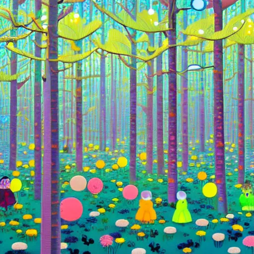 Image similar to forest in the morning light, by Chiho Aoshima, hyper detailed