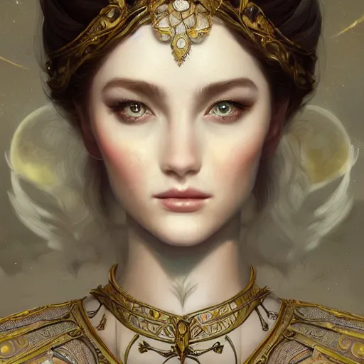 Image similar to a beautiful digital painting of a princess, princess, the moon behind her, intricate, cinematic lighting, highly detailed, digital painting, concept art, smooth, sharp focus, illustration, art by tom bagshaw, artgerm and greg rutkowski - 2 0 k