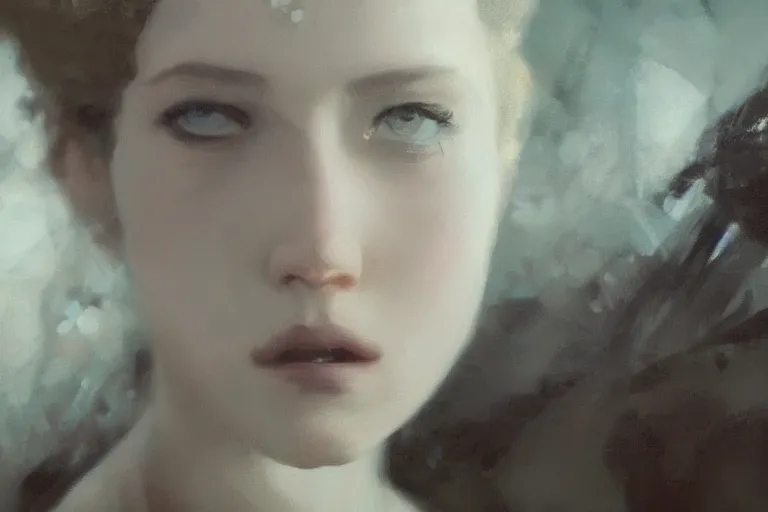 Image similar to Music video screenshot of The Weeknd song Save your tears, intricate, elegant, dramatic, highly detailed, photorealistic, digital painting, painterly, artstation, concept art, smooth, sharp focus, art by John Collier and Krenz Cushart and Artem Demura and Albert Aublet