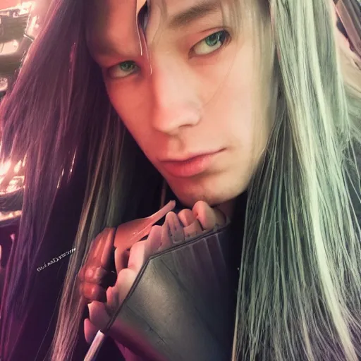 Image similar to A photo of sephiroth, f/22, 35mm, 2700K, perfect faces.