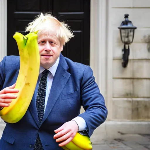 Prompt: boris johnson costumed like a banana, photo, 8 k