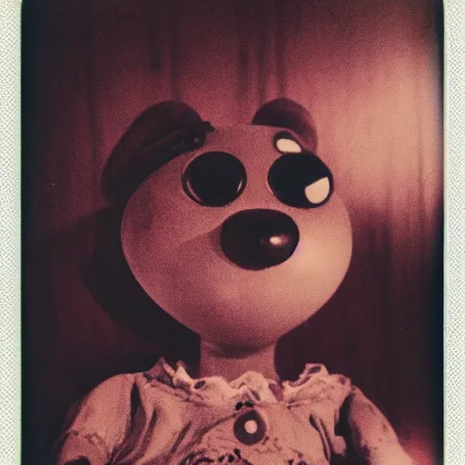 Prompt: a polaroid photograph in the style of gary baseman, by robert crumb, by jim henson, cinematic lighting, soft lighting, surreal, pulp, photorealism