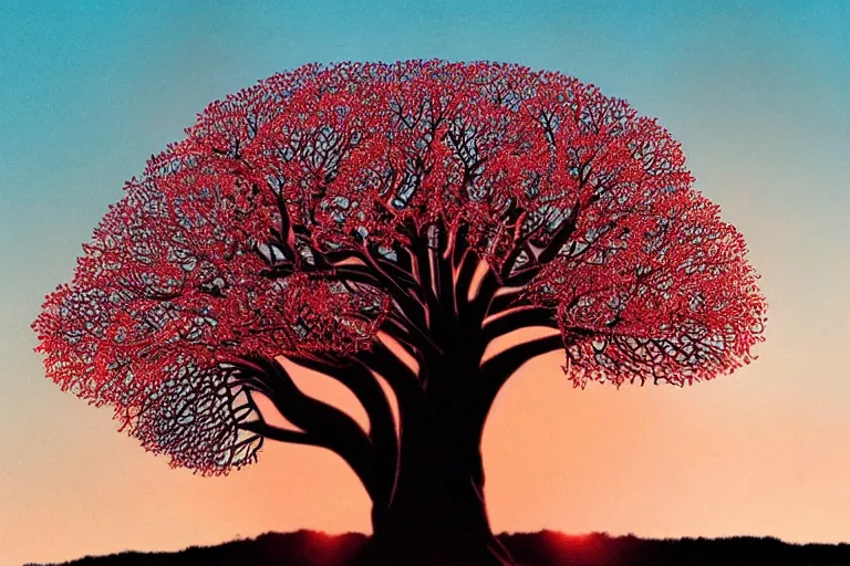 Prompt: the tree of life brain structure holy grail red veins branches, cinematic masterpiece, beautiful backlighting