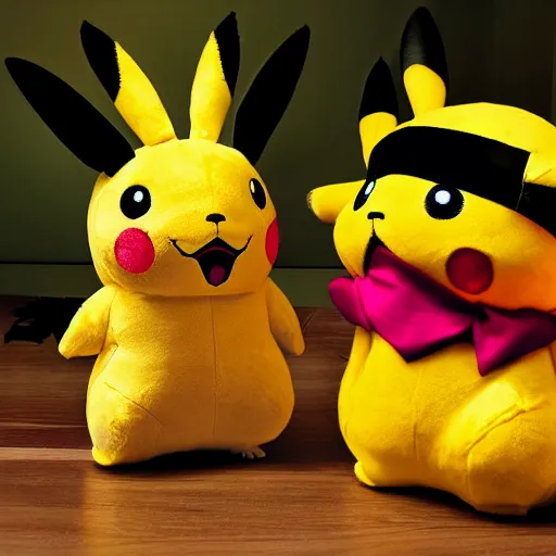 Image similar to pikachu plush toy, advertising photography