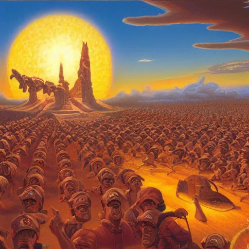 Prompt: the end of the world, by tim hildebrandt