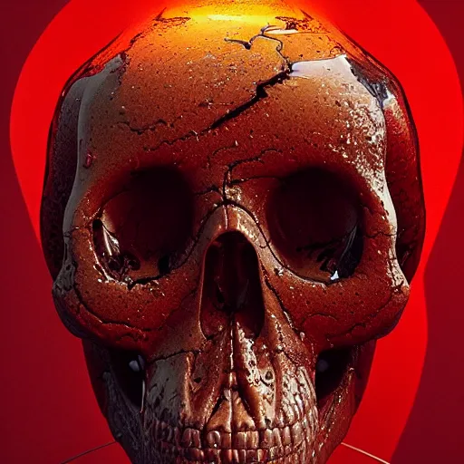 Image similar to portrait_of_a_melting_skull._intricate_abstract._intricate_artwork._by_Tooth_Wu_wlop_beeple_dan_mumford._octane_render_trending_on_artstat