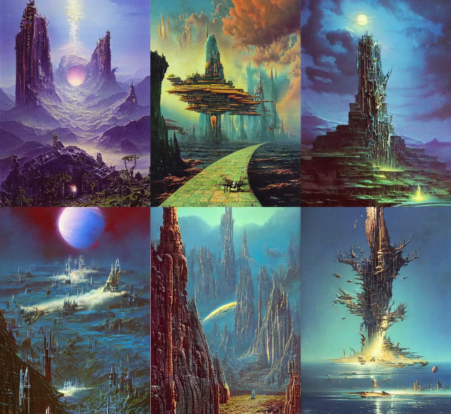 Image similar to artwork by Bruce Pennington