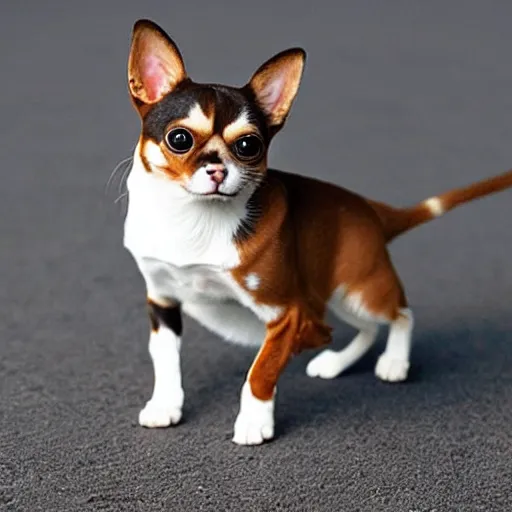 Image similar to a cat that looks like a chihuahua