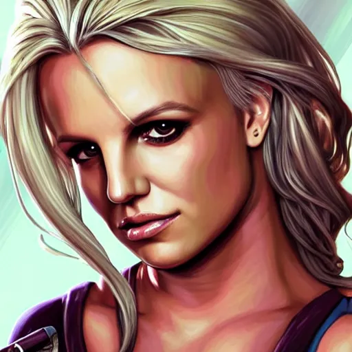 Prompt: Britney Spears, highly detailed, portait, character art by Fiona Staples.