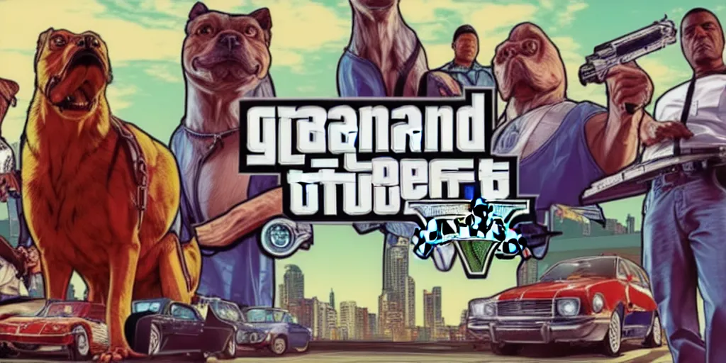 Prompt: Grand Theft Auto V loading screen image, elmo