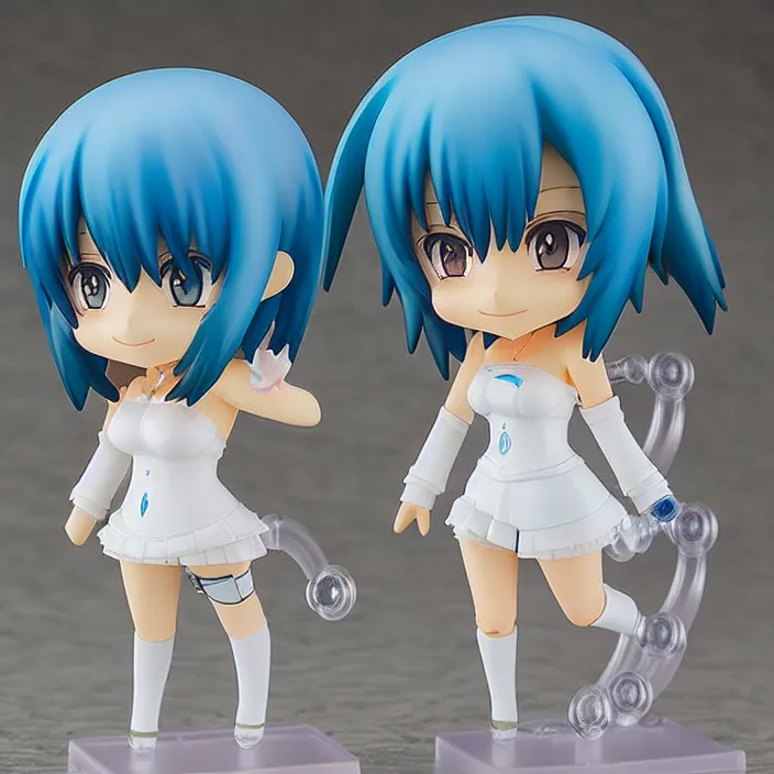 Image similar to an anime nendoroid of the water droplet, figurine, detailed product photo