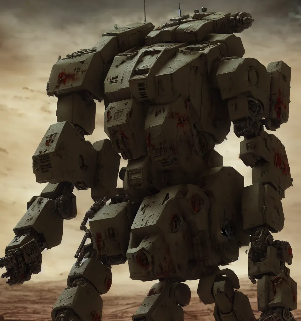 Image similar to cinematic still of a zombie heavy mech military space marine, by kow yokoyama, maschinen krieger, hobby japan, stormy post apocalyptic desert, highly detailed, 3 5 mm, shot with canon 5 d mark ii, face detail, rob bottin, rick baker, jordu schell, artstation, cg society, soft illumination