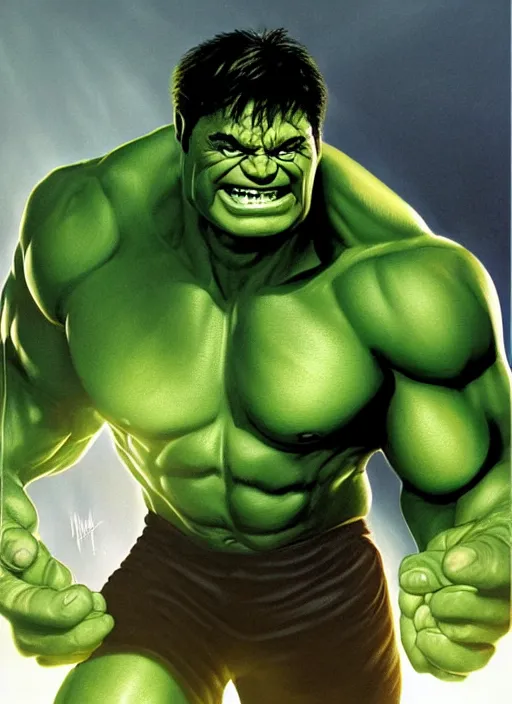 Image similar to the hulk, illustration portrait by mark brooks, detailed, soft lighting