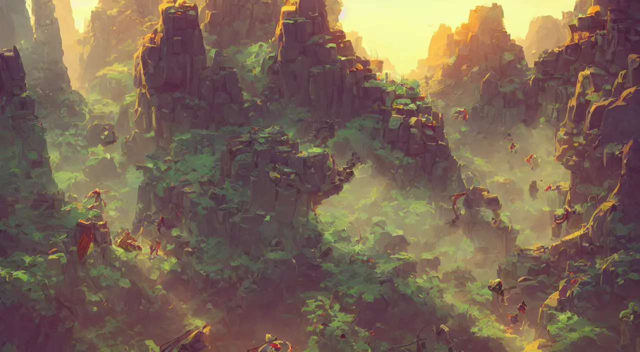 Image similar to grounded camera low angle arabian marketplace skyup vivid tissu color fabric greeble block jungle dirt wall fortress volume lighting video game icon, 2 d game art gta cover, official fanart behance hd artstation by jesper ejsing, by rhads, makoto shinkai and lois van baarle, ilya kuvshinov, rossdraws