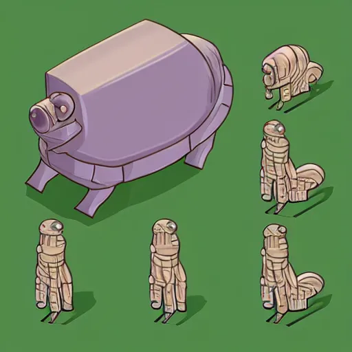 Image similar to an isometric tardigrade