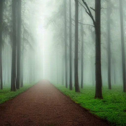 Prompt: forest, unreal unegine, 4k, misty, rain