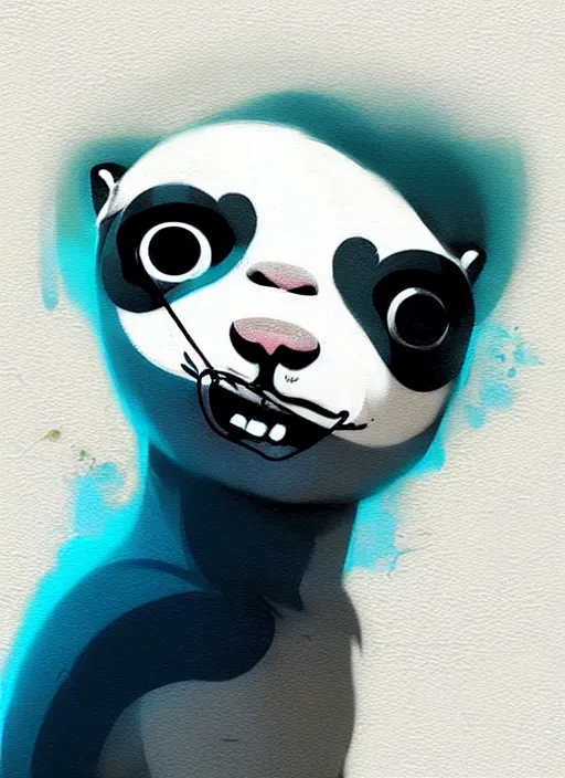 Image similar to graffiti tag mural of a cute white baby seal pup with an eyepatch by atey ghailan, by greg rutkowski, by greg tocchini, by james gilleard, by joe fenton, by kaethe butcher, by yoji shinkawa, gradient blue, black, brown and white color scheme muted tones, grunge aesthetic!!! white graffiti tag wall background