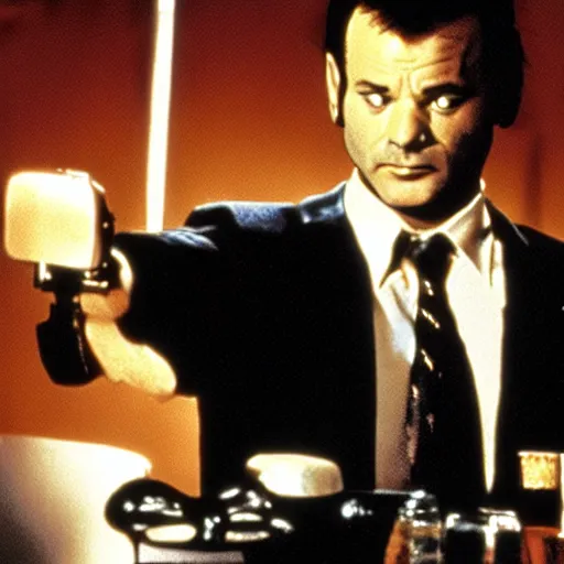 Image similar to bill murray in pulp fiction, movie still, promotional shot