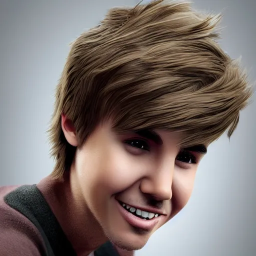 Image similar to hyperrealistic dslr film still of justin beiber with 2 giant front teeth, stunning 8 k octane comprehensive 3 d render, inspired by istvan sandorfi & greg rutkowski & unreal engine, perfect symmetry, dim volumetric cinematic lighting, extremely hyper - detailed, incredibly real lifelike attributes & flesh texture, intricate, masterpiece, artstation