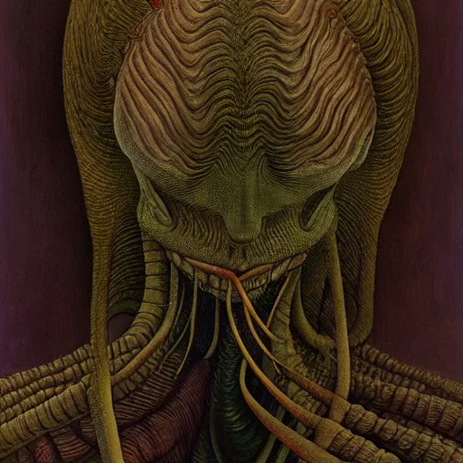 Prompt: tomie by junji ito in the style of zdzisław beksiński and h.r. giger, oil on canvas, intricately detailed artwork, full 8k high quality resolution, recently just found unknown masterpiece, renaissance painting, photorealism, 8k high detail, Sigma 85 mm f 1.4, Studio Light, Studio Ghibli