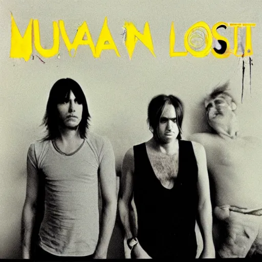 Prompt: nirvana lost album cover