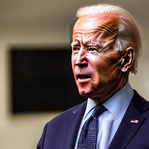 Image similar to joe biden rotting in prison high detail photo realistic 4k DSLR